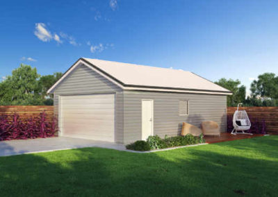 Gable Roof style shed with overhang